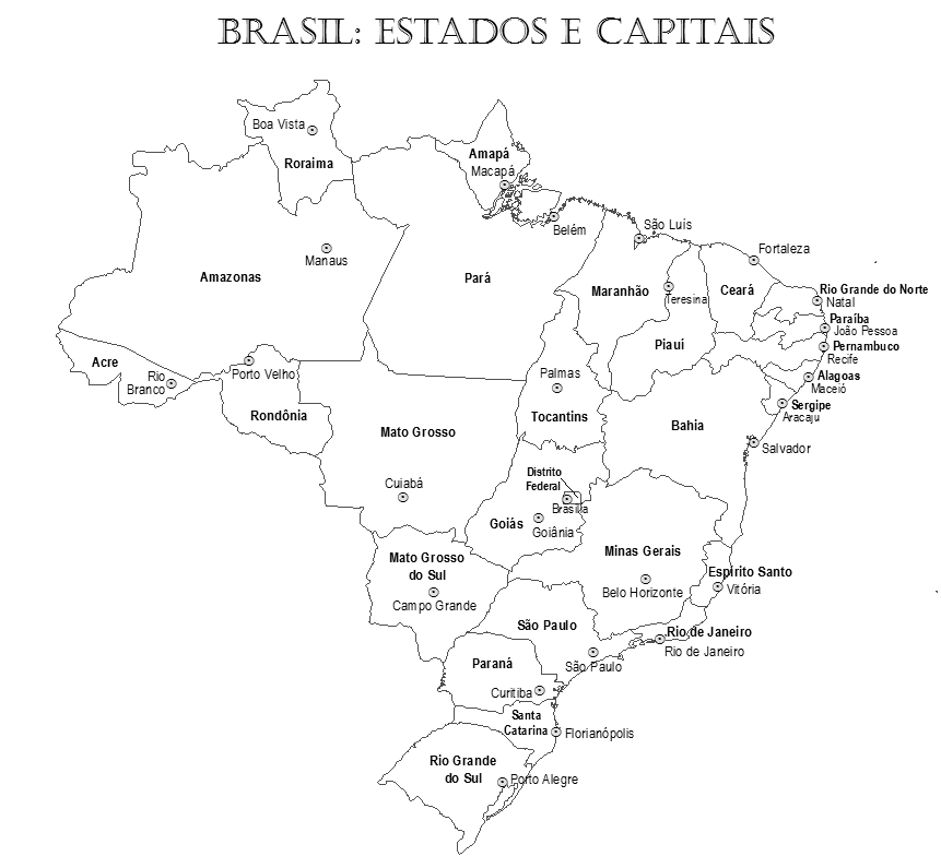 Mapa Do Brasil Estados Para Colorir Ictedu